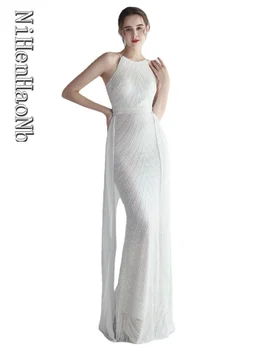 Zarif Sequins Elbise Akşam Parti Kadınlar Ayrılabilir Uzun Resmi Gece Elbisesi Mermaid balo kıyafetleri 2023