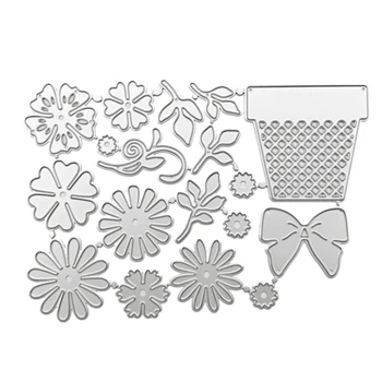 Çiçek Yaprakları Kesme Ölür Stencil Scrapbooking DIY Albümü Damga Kağıt Kartı El Yapımı Tebrik Kartları Kabartma Dekor J78C