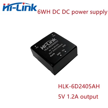 Ücretsiz Kargo Hi-Link 5 V 1.2 A çıkış dc dc güç kaynakları 18-36 V Giriş HLK-6D2405AH 85% verimlilik izole dc dc güç modülü