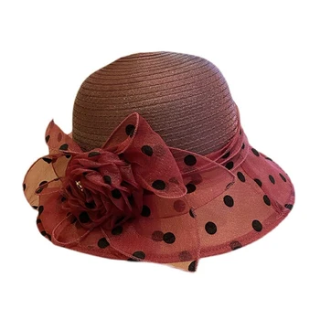 Şapka Kadınsı Zarif Çiçek Fransız İngiliz Yaz Yeni Nefes Çok Yönlü Pot Şapka Kore Versiyonu silindir şapka